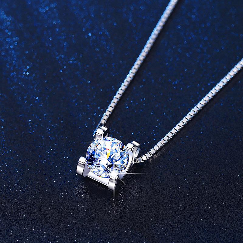

925 Sterling Silver Necklace Pendant Simple Noble AAA Zircon High Quality For Woman Men Fashion Wedding Engagement Jewelry Gift