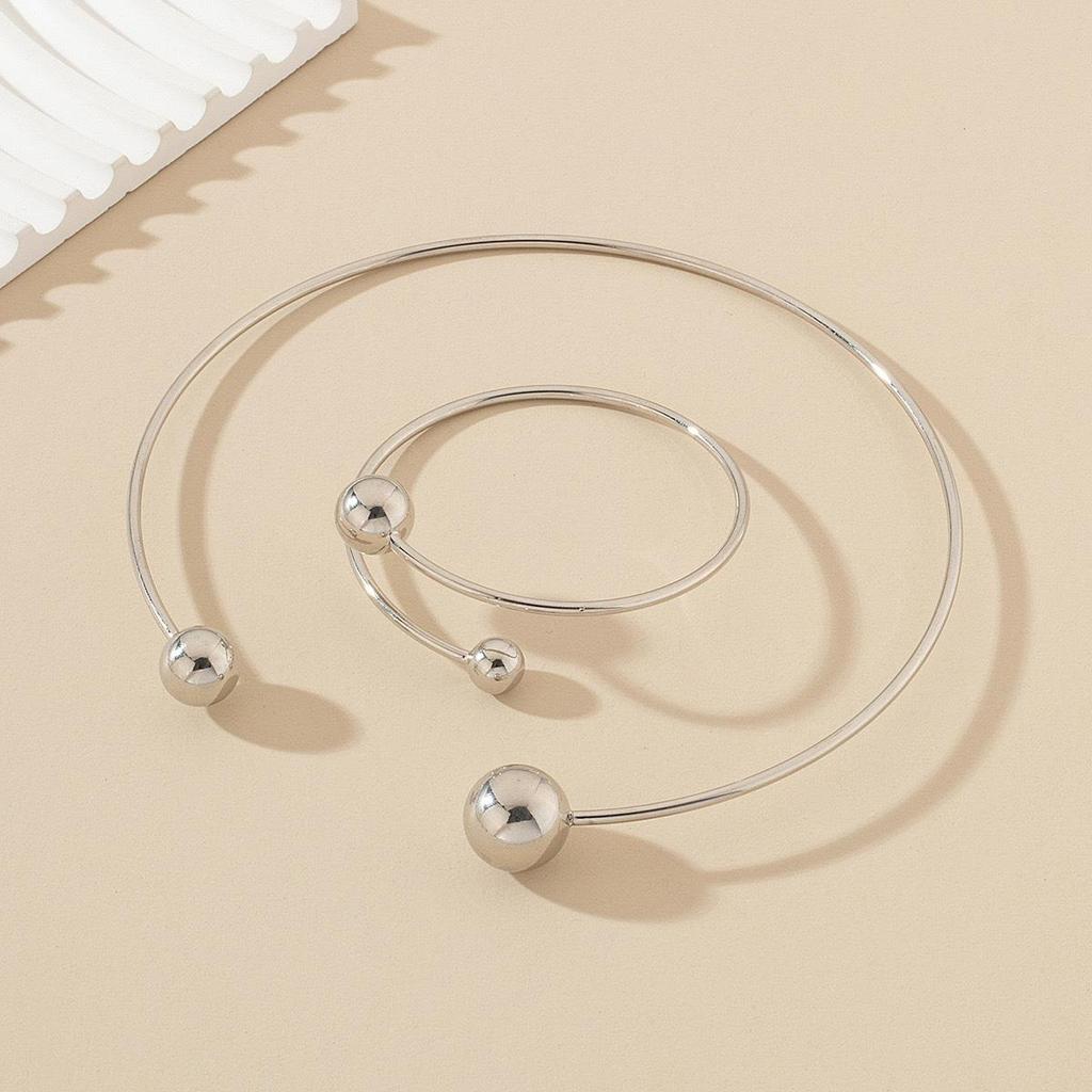 Mode Klassisch Einfach Glänzend Alles Schmuckset Halskette Und Armband Für Damen