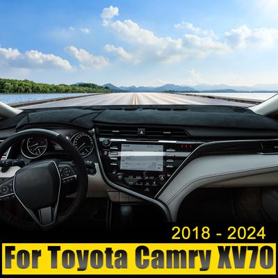 Car Dashboard Cover Avoid Light Pad Anti-UV Carpet Non-Slip Mats For Toyota Camry XV70 2018 2019 2020 2021 2022 2023 2024 Hybrid