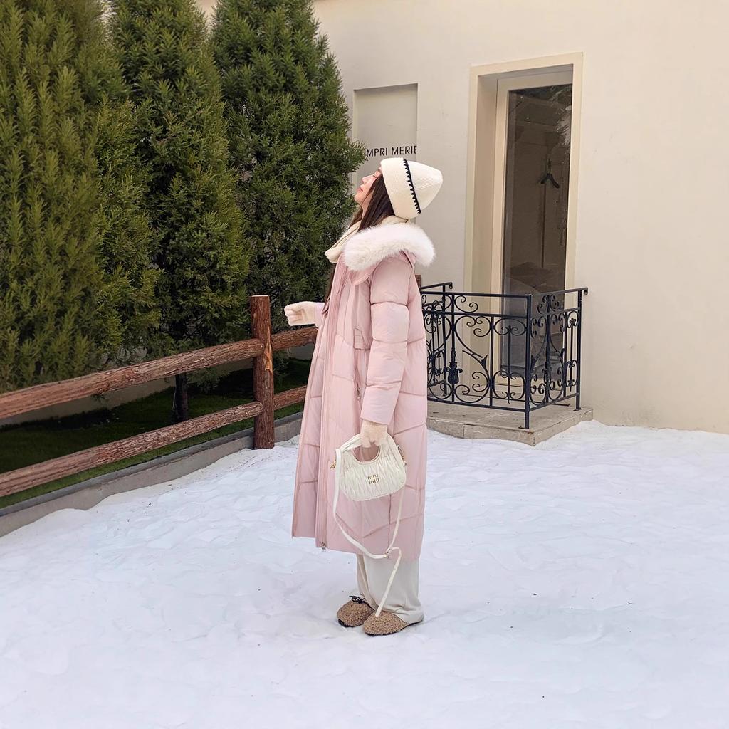 Long Over-knee Winter Thickened Long Coat Foreign Gas Padded Jacket Warm Padded Jacket