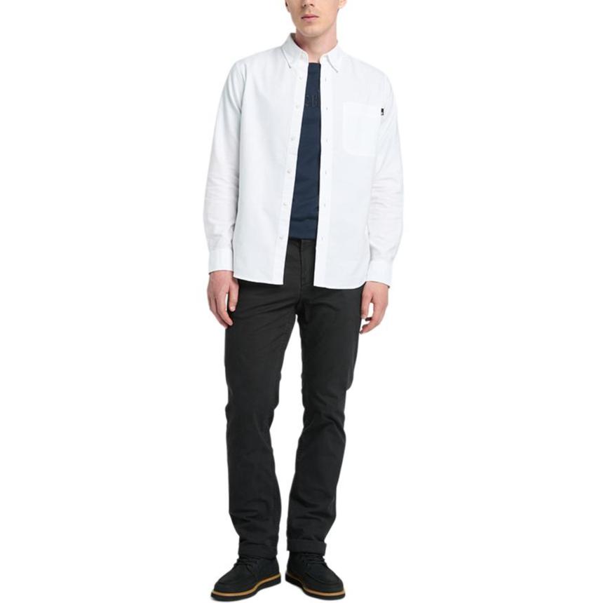 Timberland Outdoor Casual Breathable Long Sleeve Shirt Men shirts White A692U-A94