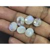 10X12MM Natural Rainbow Moonstone Checker Cut Oval Cabochon Gemstone 6PcsLot C-1780