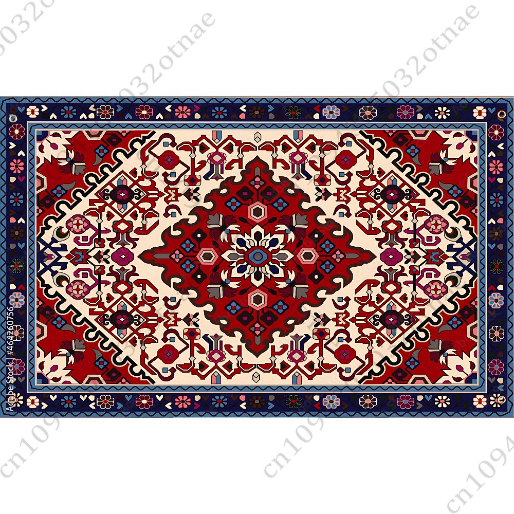 Persian Carpet Floral Pattern Flag Tapestry Funny Banner For College Dorm Room Bedroom Outdoor Living Room Wall Art Decor Party