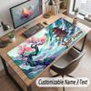 Floral Garden Theme Customized Mouse Pad Personalized Print Name Text Desk Mat For Home Office Table Decor