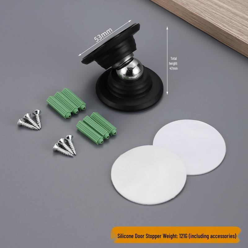 Magnetic Silicone Door Stopper - Punch-Free, Silent, Anti-Collision for Home, RV, Bathroom, Floor, and Room Doors