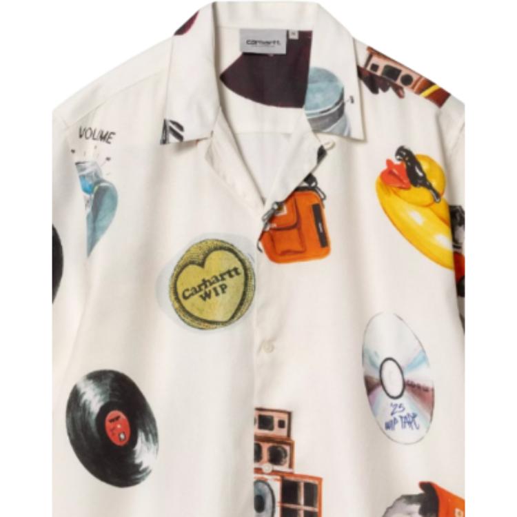 Carhartt WIP Pattern Printed Button Short Sleeve Shirt Men Shirts I0345742-UK-XX