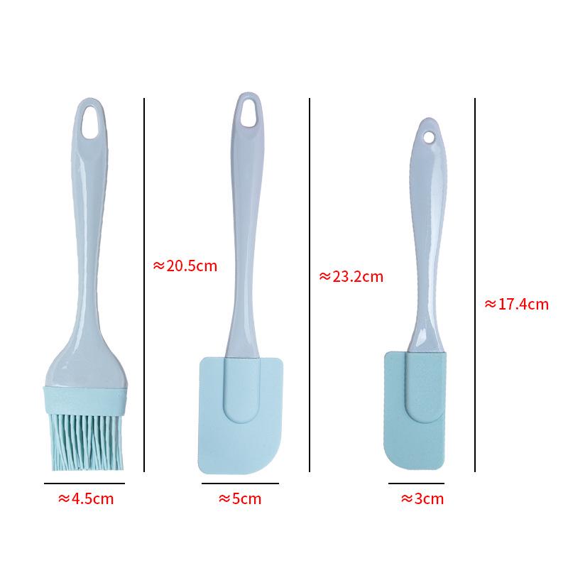 Silicone Spatula & Brush Baking Set - 3-Piece Cream Tools