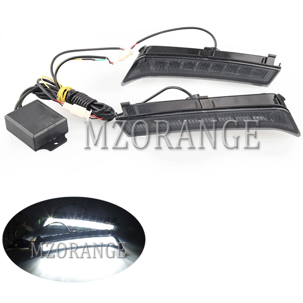 2 pcs LED DRL for Subaru Forester 2013-2018 Daytime Running Light Fog lights Headlight Turn Signal Lamp with Wire Harness