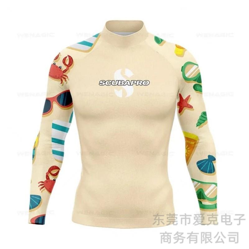 SCUBA Diving Suit Men's Split Sunscreen Long-sleeved Top Sea Swimsuit Quick-drying Rafting Surfing Snorkeling