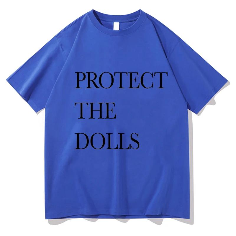ZheXiong TEE Bescherm De Poppen Lette T-shirt 2025 Mannen/vrouwen Harajuku Vintage Grafisch T-shirt Klassiek Unisex Hoge Kwaliteit Katoen T-shirts L