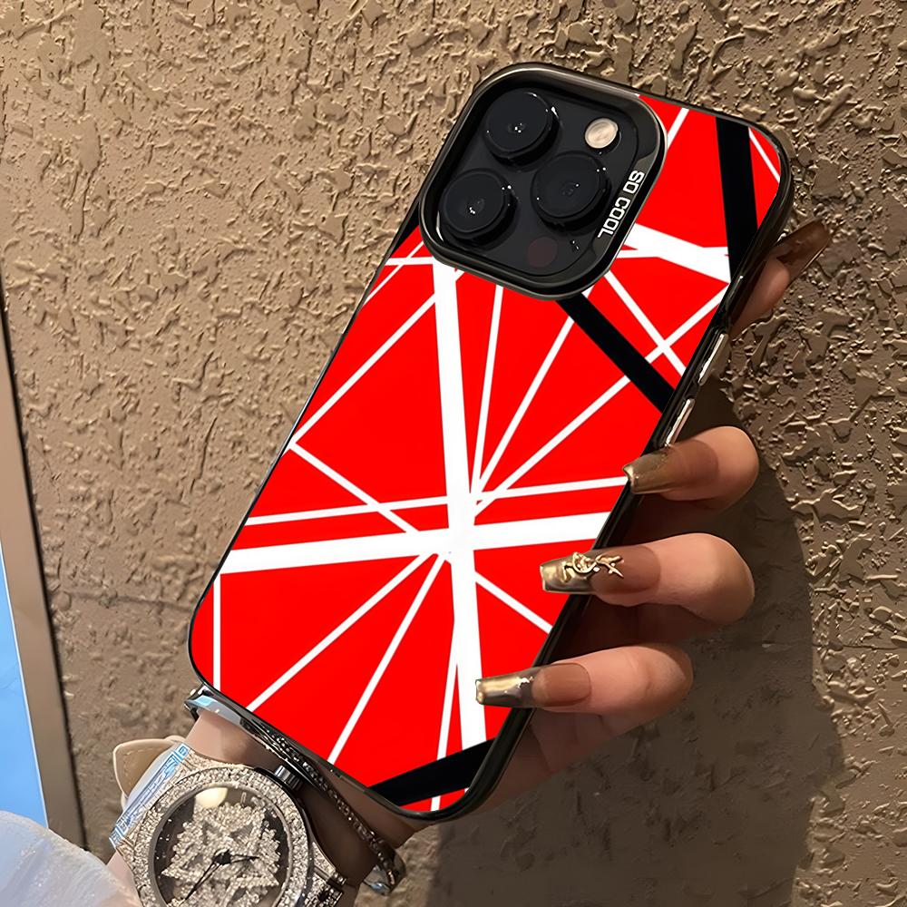

Eddie Van Halen Graphic Guitar Phone Case For 17 Pro Max IPhone 16 Pro Max 15 14 Plus 12 13 X XS Max 11 Colorful Silver Cover iPhone 16 Pro Max