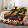 1pc Superheroes Justice Flannel Throw Blanket Lightweight Soft Warm All Season Blanket for Sofa, Bed, Travel,L1028114