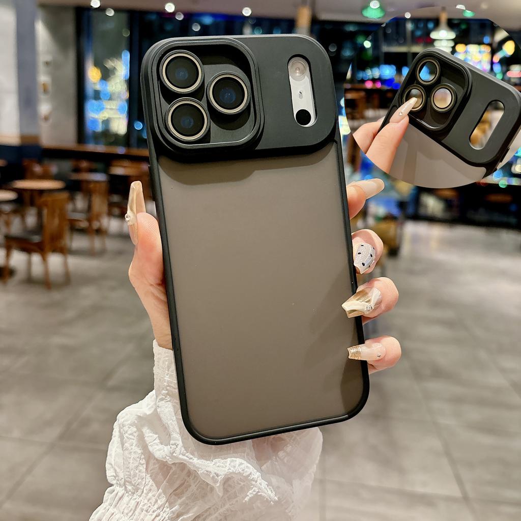 Luxury Shockproof Frosted Matte Phone Case For iPhone 17 15 14 13 12 11 Pro Max Plus Air Lens Glass Protective Cover Funda Coque