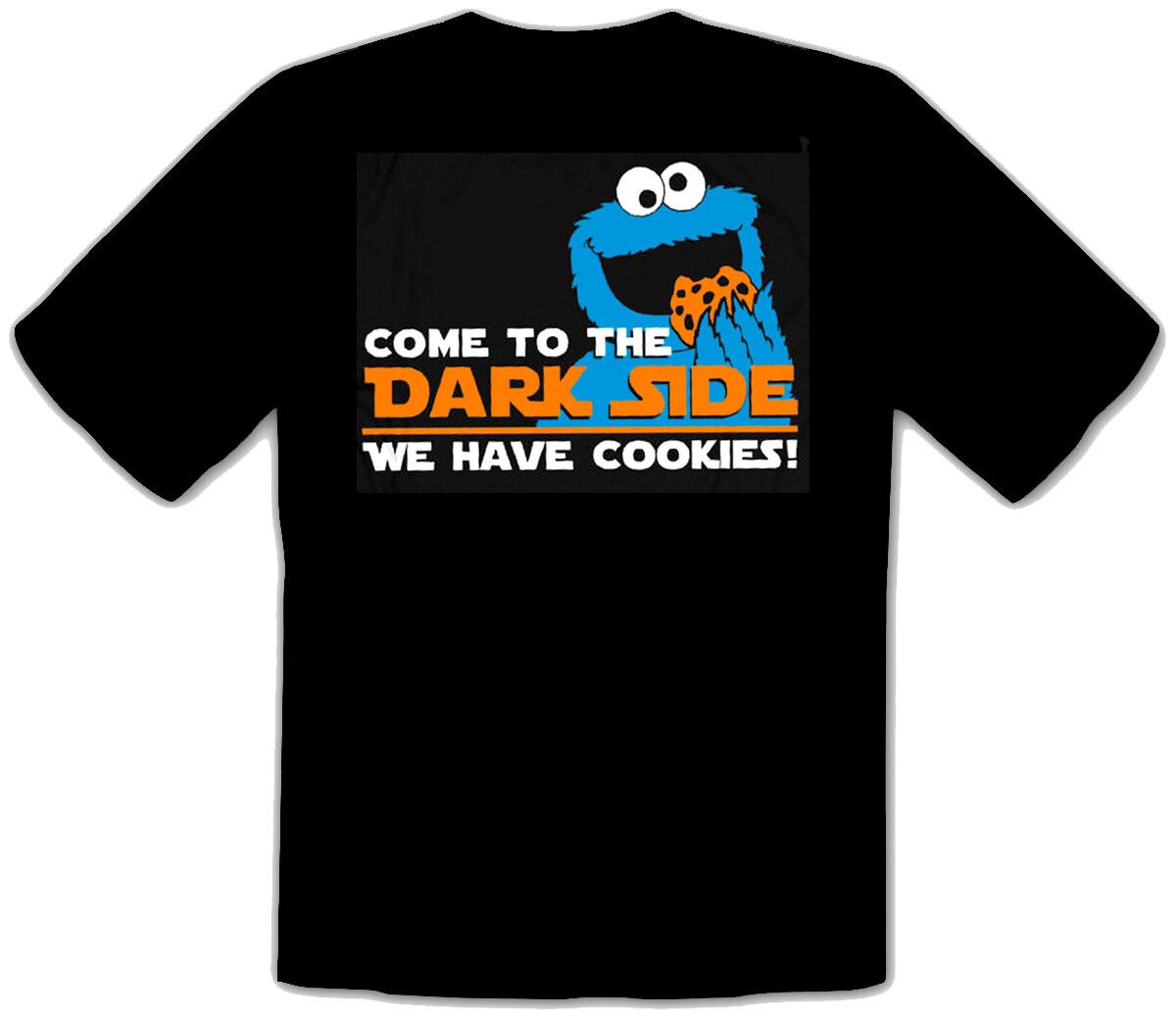 26 Come to the Dark Side Star We Have Cookies Crumb Monster Black T-Shirt -195- Unisex T-Shirt L