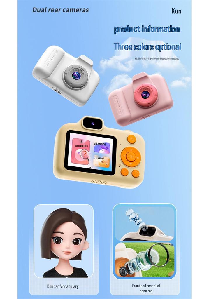 AI 01 Mini Digital Camera: Portable Autofocus Video Recorder & Photography Tool for Students