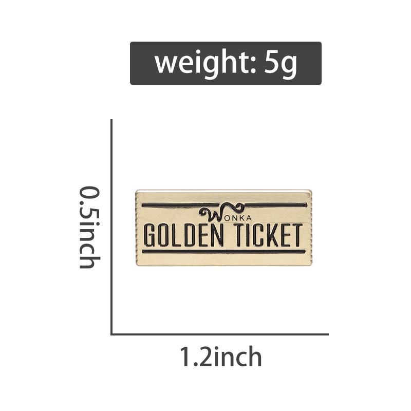 Chocolate Factory Enamel Pin Chocolate Coupon Collect Brooches Bag Lapel Pin Badges on Backpack Decorative Jewelry Gifts