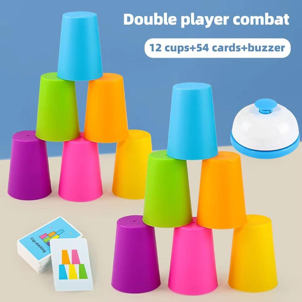 Educational Montessori Toys Color Learning Board Game Activity Cards Kids Toy  2Player Game