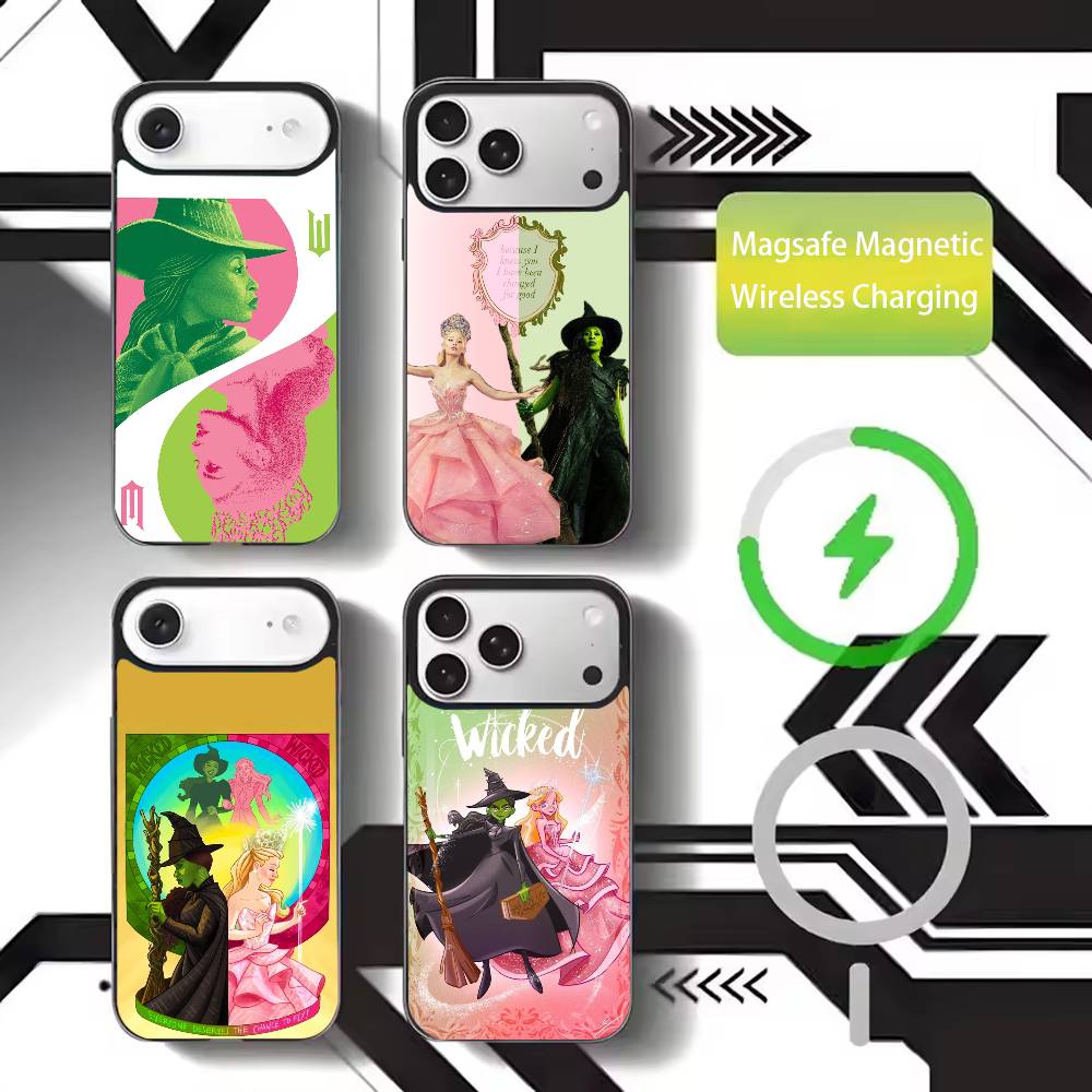 W-Wicked Musical Phone Case For iPhone17,16,15,14,13,12,11 Plus,Pro Max Magnetic For Magsafe Wireless Charging