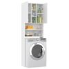 Washing Machine Cabinet White 64 x 25.5 x 190 cm