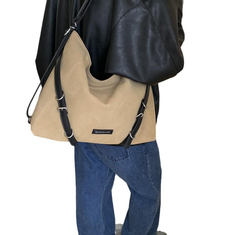 Multifunktionaler Damen-Crossbody-Rucksack aus Wildleder - Großes Fassungsvermögen, Lässiger Stil für Herbst/Winter 2025
