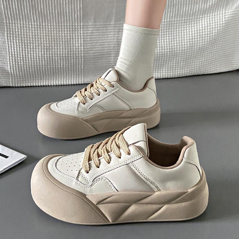 Spring New Student Ins Trendy Shoes Versatile Platform Bread Shoes Spring and Autumn Casual Shoes