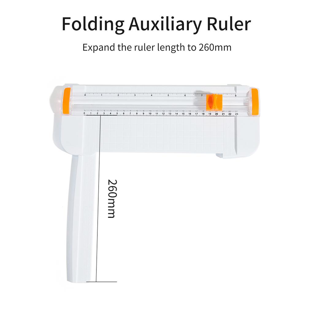 JIELISI Mini A5 řezačka papíru Stolní řezačka papíru s bezpečnostní řezací hlavou