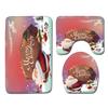 Christmas Bathroom Floor Mat Toilet Three-Piece Set