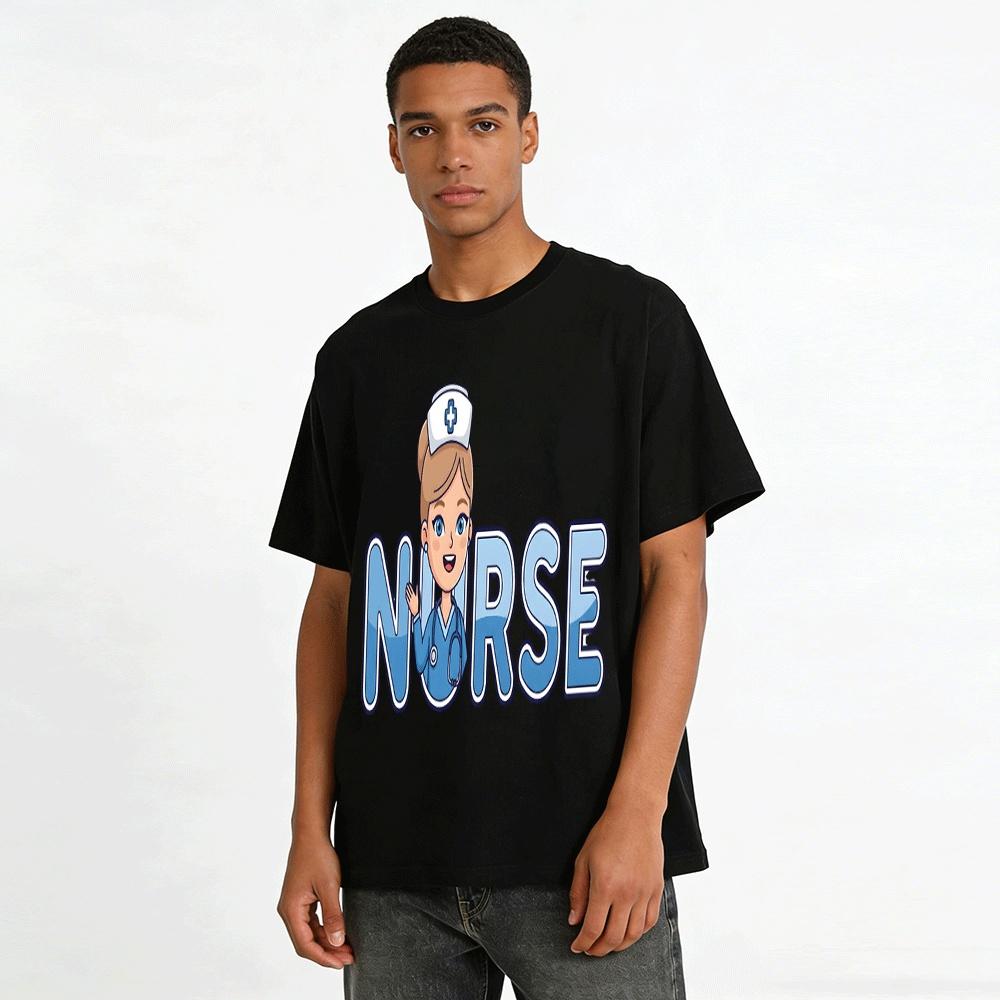 Cute Nurse Themed Printed Casual Top For Healthcare Workers Pure cotton T-shirt
