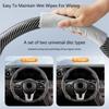 All Seasons Leather 5D Steering Wheel Cover Universal for 14.96 Inch Durable Carbon Fiber Cover Anti-Slip Veins Design for Honda