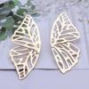 Hollow Butterfly Earrings Stud Romantic Elegant Big Fan Shaped Metal Earrings For Women Fashion Jewelry Gifts New Arrive