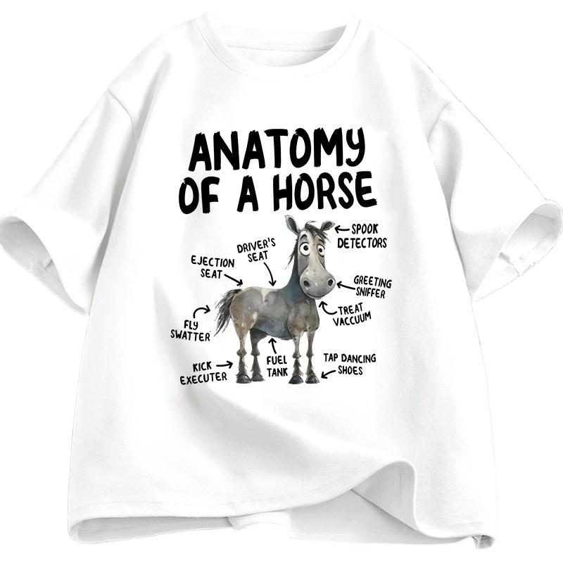 

Anatomy of A Horse Shirt Funny Horse Lover Shirt Men Women Graphic Streetwear Short Sleeve T-shirt Harajuku Mens Clothing Summer 4XL