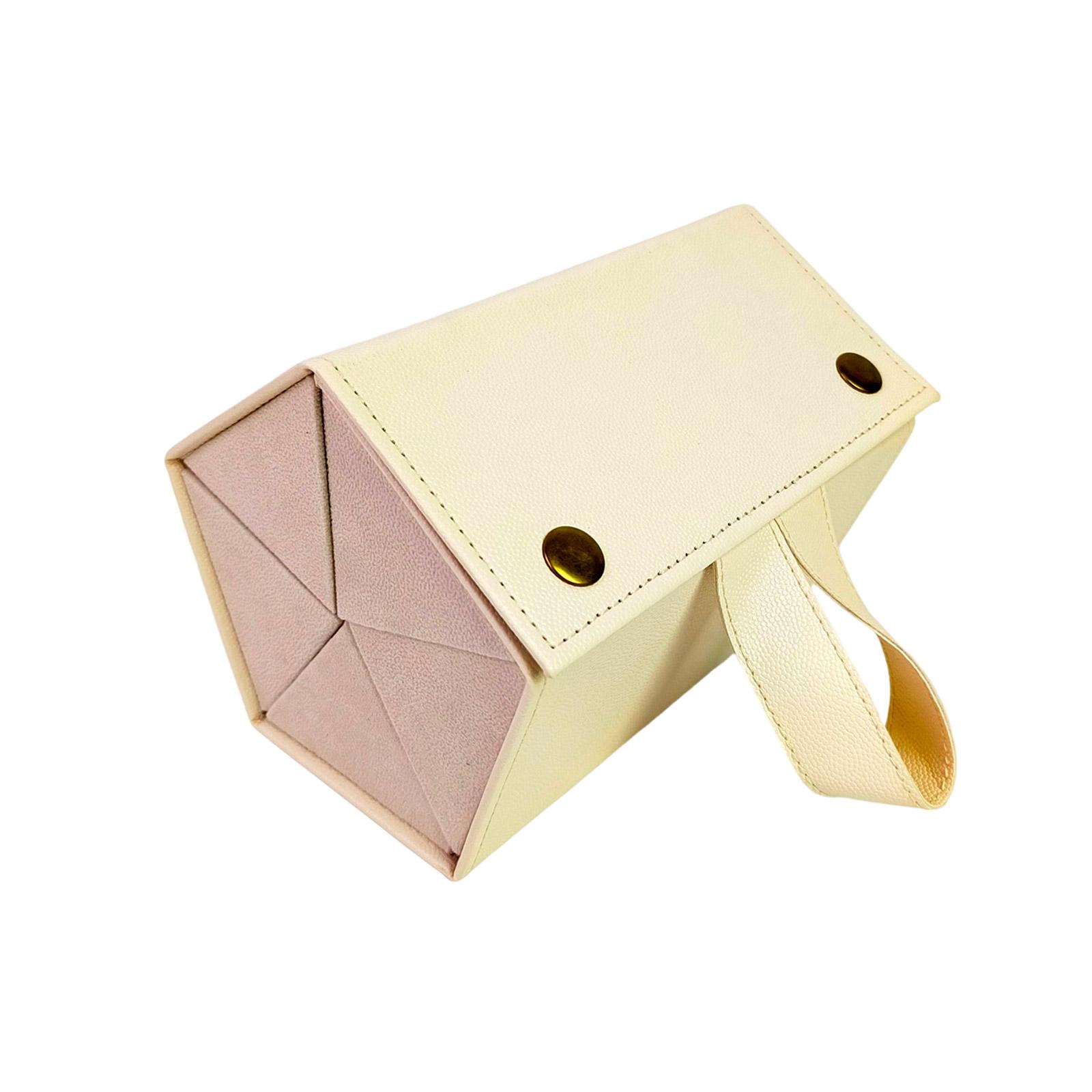 

Foldable Eyewear Jewelry Organizers PU Leather Case Gift For Women Glasses Storage Mirror Accessory 1