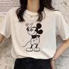 Retro Cartoon Womens Tshirt Mickey Mouse Harajuku Cotton Tshirt Fashion Womens Shirt Summer Top Short Sleeve Shirt