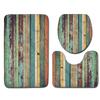 Creative Retro Bathroom Toilet Three-Piece Floor Mat Combination Set Household Door Mat Kitchen Absorbent Non-Slip Carpet