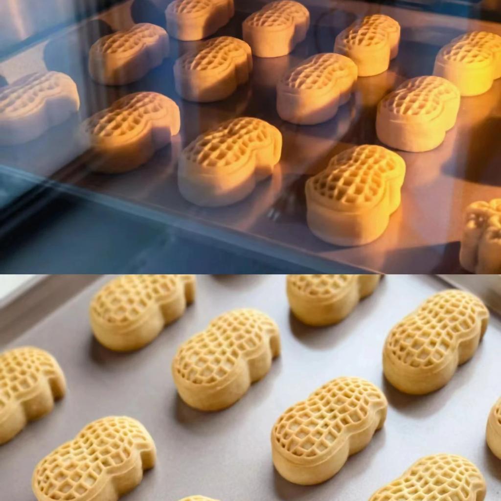 50g Peanut Persimmon Moon Cake Mold Cookie Stamp Frame Rice Cake Pastry Dessert Mid Autumn Festival Baking Decorations  Creative