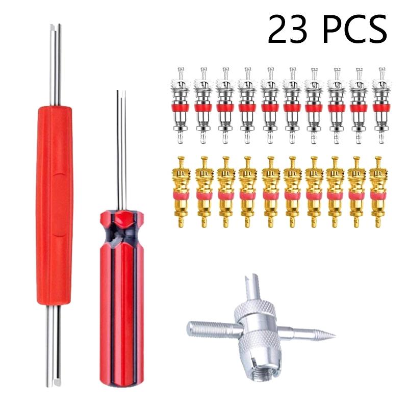 1 Set Bil Däckventil Kärna Borttagningsverktyg Insats Borttagningsverktyg För Bil Cykel Motorcykel Hjul Ventil Kärna Nyckel Skruvmejsel