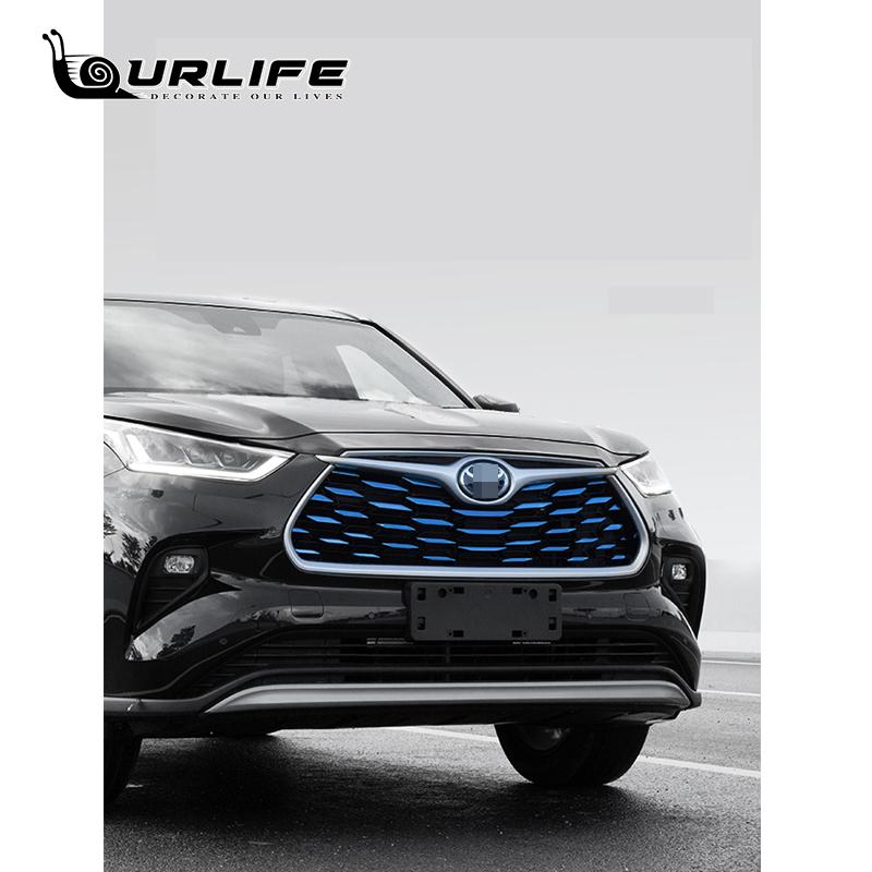 Stainless Trim for Toyota Highlander Kluger  2022 2023 Accessories Car Front Bumper Center Grill Decor Sticker