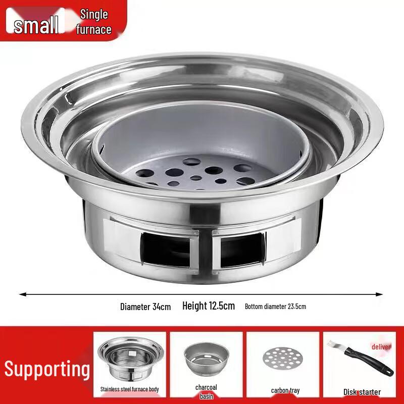 KANGMO Small Portable Stainless Steel Charcoal Grill