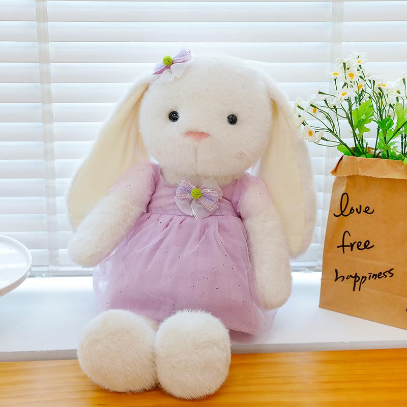 Cute Princess Rabbit Plush Toy Girl Birthday Gift Skirt Undulating Rabbit Rag Doll Healing Doll