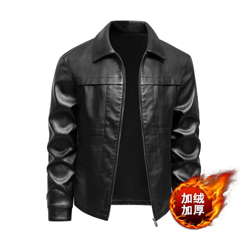 New Men's Leather Jacket Large Size Leather Jacket Men's Spring and Autumn Men's Slim Leather Jacket Men's