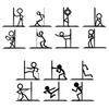 1Pair Stick Figure Metal Bookends Iron Art Desktop Decorative Bookend  School Office Supplies