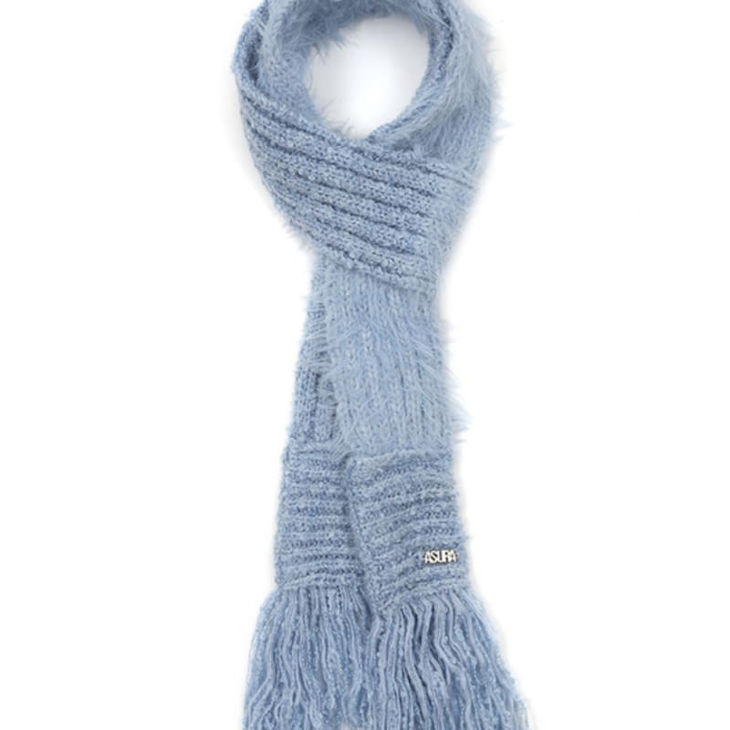 ASURA TASSEL MIX MUFFLER (SKY BLUE)