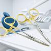 Stainless Steel Dental Needle Holder Pliers Gold Handle Anterior Teeth Bracket  Dental Instrument