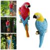 Vivid Parrot Figurine Realistic PVC Bird Statue Garden Decorative Ornament for Lawn Backyard Terrace