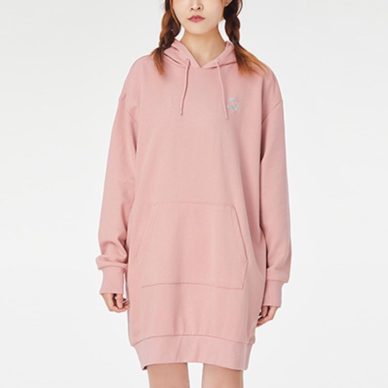 Puma Classics Hooded Long Sleeve Dress Women dress Pink 599165-14