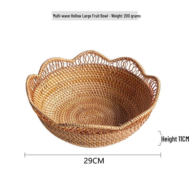 Hand-Woven Vietnamese Autumn Vine Tea and Snack Plate