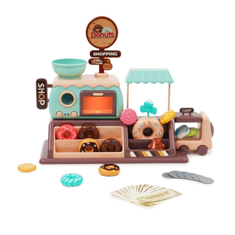 Interactive Pretend Kitchen Toy With Removable Decorations And Storage For Imaginative Role Play