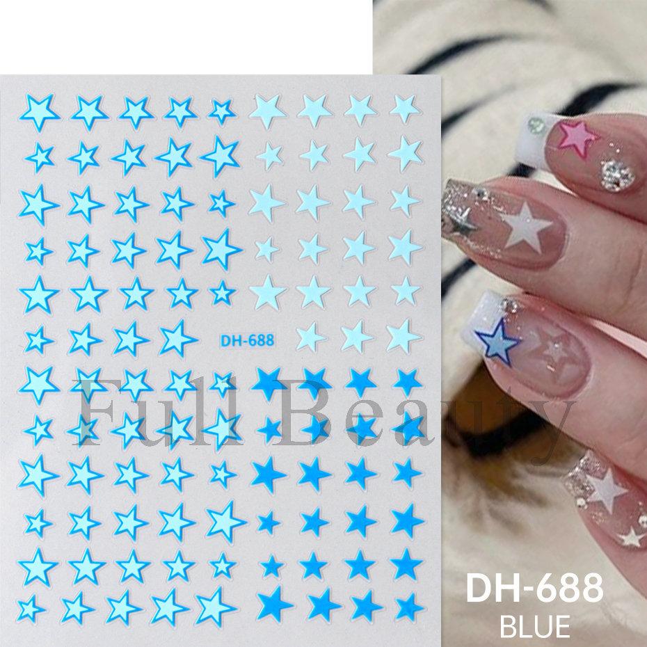 Nail Art Sticker, New Year'S Red Laser Red French Bow Atmosphere Adhesive 3D Nail Sticker