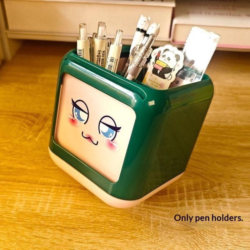 Cartoon Große Augen Stiftehalter Mit Haken Tisch Niedlich Schreibwaren Aufbewahrungsbox Stiftehalter Ständer Schüler Kinder Mädchen Schreibtischorganizer
