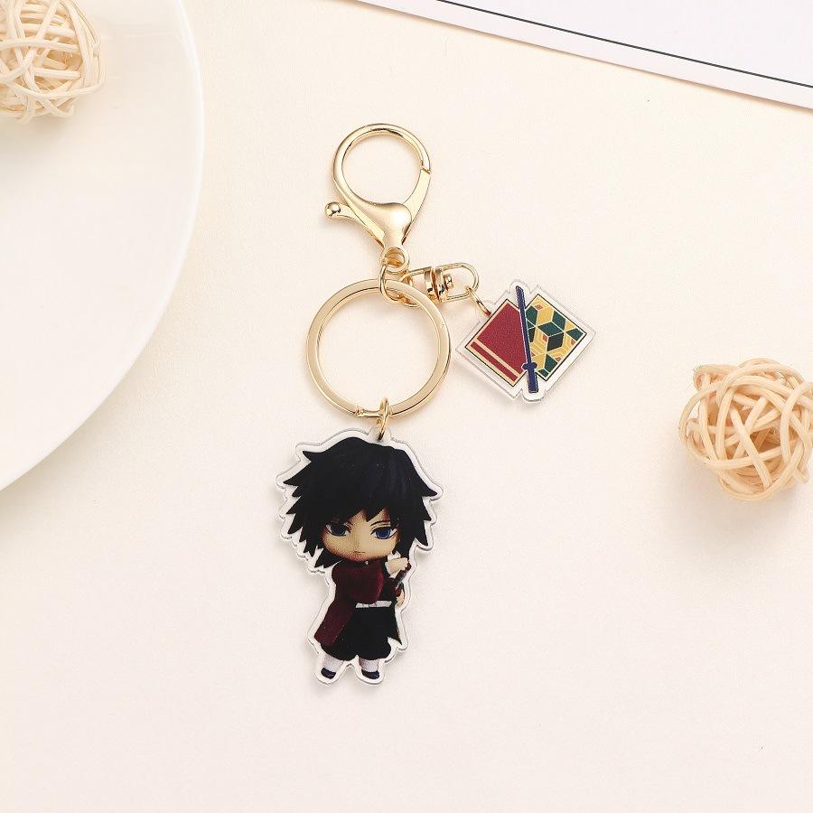 Kein Kimetsu Yaiba Neuer Acryl Schlüsselanhänger Anhänger Zubehör Anime Merchandise Gleicher Stil Goldener Verschluss Dropshipping Für Kinder Erwachsene Kindergeburtstagsgeschenk